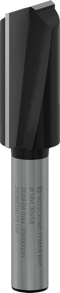 Drážkovací fréza PRO, dva břity, Ø 14 × D 30, stopka 8 mm