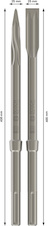 Sada sekáčů PRO SDS max-5C, špičatý 140 mm, plochý 25 × 140 mm, lopatkový 2 × 140 mm, +2 kusy