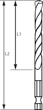 Spirálový vrták s šestihrannou stopkou HSS 4,0 mm