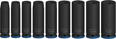 Sada PRO Impact Socket Set, ¼″, prodloužené, 9 ks