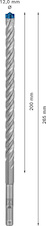 Vrták do kladiv EXPERT SDS plus-7X, 12 × 200 × 265 mm, 30 ks