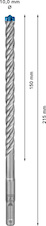 Vrták do kladiv EXPERT SDS plus-7X, 10 × 150 × 215 mm, 50 ks