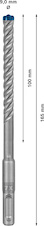 Vrták do kladiv EXPERT SDS plus-7X, 9 × 100 × 165 mm
