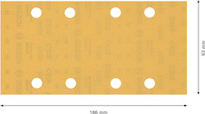 Brusný papír EXPERT C470 s 8 otvory pro vibrační brusky 93 × 186 mm, G 400, 10 ks