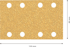 Brusné papíry EXPERT C470 s 8 otvory pro vibrační brusky 80 × 133 mm, P40, 10 ks