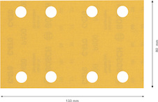 Brusné papíry EXPERT C470 s 8 otvory pro vibrační brusky 80 × 133 mm, P400, 10 ks