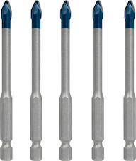 Sada vrtáků do střešních tašek EXPERT HEX-9 Hard Ceramic, 6 mm, 5 ks