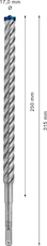 Vrták do kladiv EXPERT SDS plus-7X, 17 × 250 × 315 mm