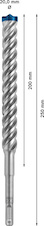 Vrták do kladiv EXPERT SDS plus-7X, 20 × 200 × 250 mm