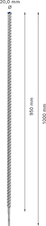 Vrták do kladiv EXPERT SDS plus-7X, 20 × 950 × 1000 mm
