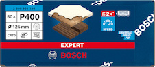 Brusný papír EXPERT C470 s více otvory pro vibrační brusky 125 mm, G 400 50 ks