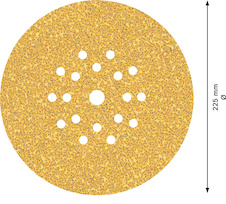 Brusný papír EXPERT C470 s 19 otvory pro brusky na sádrokarton 225 mm, G 40, 25 ks