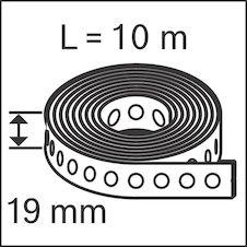 Kovová páska PRO FMS-19, 10 m x 19 mm