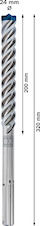 Vrták do kladiv EXPERT SDS max-8X, 24 × 200 × 320 mm