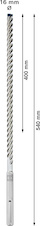 Vrták do kladiv EXPERT SDS max-8X 16 × 400 × 540 mm, 5 ks