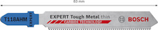 Pilový plátek pro přímočaré pily EXPERT Tough Metal thin T118AHM, 3 ks