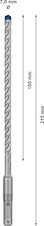 Vrták do kladiv EXPERT SDS plus-7X, 7 × 150 × 215 mm