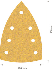 Brusný papír EXPERT C470 se 7 otvory pro multifunkční pily 100 × 150 mm, G 60, 10 ks