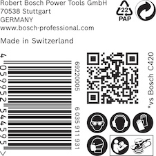 Brusný papír EXPERT C470 s 8 otvory pro vibrační brusky 125 mm, G 220, 50 ks