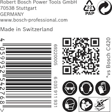 Brusný papír EXPERT C470 s 8 otvory pro vibrační brusky 93 × 186 mm, G 100, 50 ks