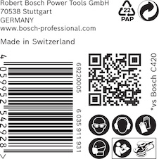 Brusné papíry EXPERT C470 bez otvorů pro úhlové brusky a vrtačky 125 mm, P120 50 ks