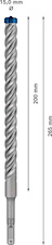 Vrták do kladiv EXPERT SDS plus-7X, 15 × 200 × 265 mm