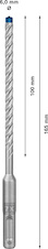 Vrták do kladiv EXPERT SDS plus-7X, 6 × 100 × 165 mm