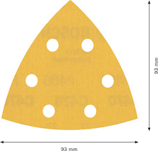 Brusný papír pro delta brusky EXPERT C470 93 mm, G 400, 5 ks
