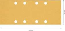 Brusné papíry EXPERT C470 s 8 otvory pro vibrační brusky 93 × 230 mm, P80, 10 ks