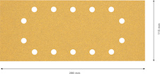 Brusné papíry EXPERT C470 se 14 otvory pro vibrační brusky 115 × 280 mm, P60, 10 ks