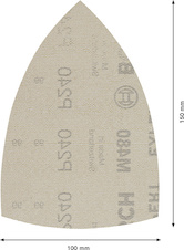Brusná mřížka EXPERT M480 pro multifunkční pily 100 × 150 mm, G 240, 10 ks