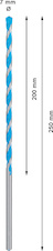 Víceúčelový vrták EXPERT CYL-9 MultiConstruction, 7 × 200 × 250 mm