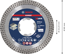 Diamantový dělicí kotouč EXPERT HardCeramic X-LOCK 85 × 22,23 × 1,6 × 7 mm