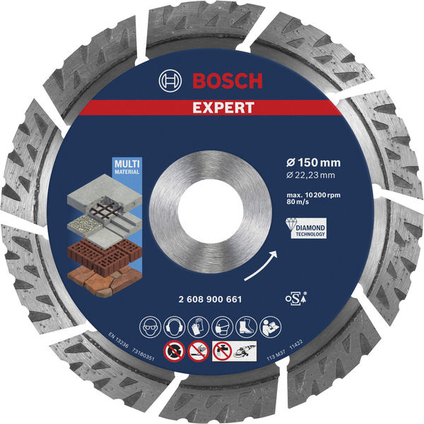 Diamantový řezací kotouč EXPERT Multi Material, 150 × 22,23 × 2,4 × 12 mm