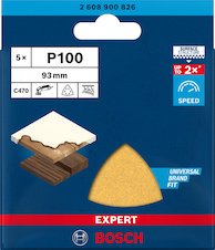 Brusný papír pro delta brusky EXPERT C470 93 mm, G 100, 5 ks