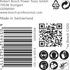 Brusné papíry EXPERT C470 s 8 otvory pro excentrické brusky 125 mm, P180, 50 ks