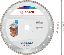 Diamantový řezací kotouč Multi Material turbo, 230 x 22,23 x 7 mm