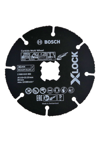 Víceúčelový Carbide Multi Wheel systému X-LOCK, 115 mm
