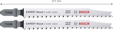 Pilový plátek pro přímočaré pily EXPERT Wood 2-side clean T308B, 2 ks