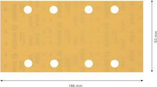 Brusný papír EXPERT C470 s 8 otvory pro vibrační brusky 93 × 186 mm, G 400, 50 ks