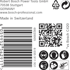 Brusné papíry EXPERT C470 bez otvorů pro úhlové brusky a vrtačky 125 mm, P80, 50 ks