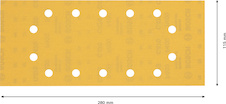 Brusný papír EXPERT C470 se 14 otvory pro vibrační brusky 115 × 280 mm, G 400, 10 ks