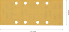 Brusné papíry EXPERT C470 s 8 otvory pro vibrační brusky 93 × 230 mm, P320, 10 ks