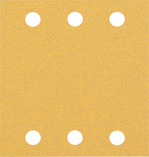 Brusný papír EXPERT C470 se 6 otvory pro vibrační brusky 115 × 107 mm, G 80, 10 ks