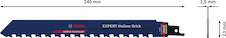 Pilový list do pily ocasky EXPERT Hollow Brick S 1543 HM, 1 ks