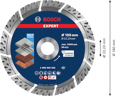 Diamantový řezací kotouč EXPERT Multi Material, 180 × 22,23 × 2,4 × 12 mm