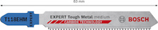 Pilový plátek pro přímočaré pily EXPERT Tough Metal medium T118EHM, 3 ks