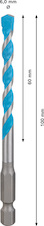 Víceúčelový vrták EXPERT HEX-9 MultiConstruction, 6 × 60 × 100 mm