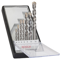 Sada spirálových vrtáků do betonu CYL-3, Robust Line, 4–12 mm, 7 kusů