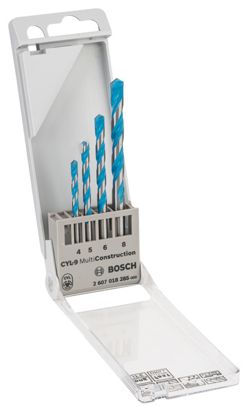 4dílná sada spirálových vrtáků CYL-9 MultiConstruction 4/5/6/8 mm
